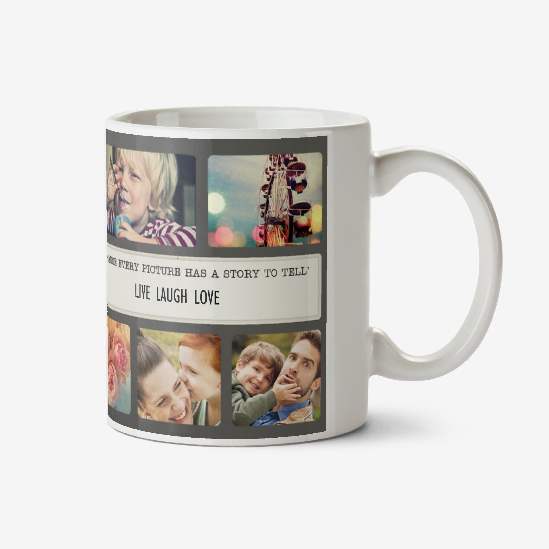 Moonpig Live Laugh Love Photo Upload Mug Ceramic Mug