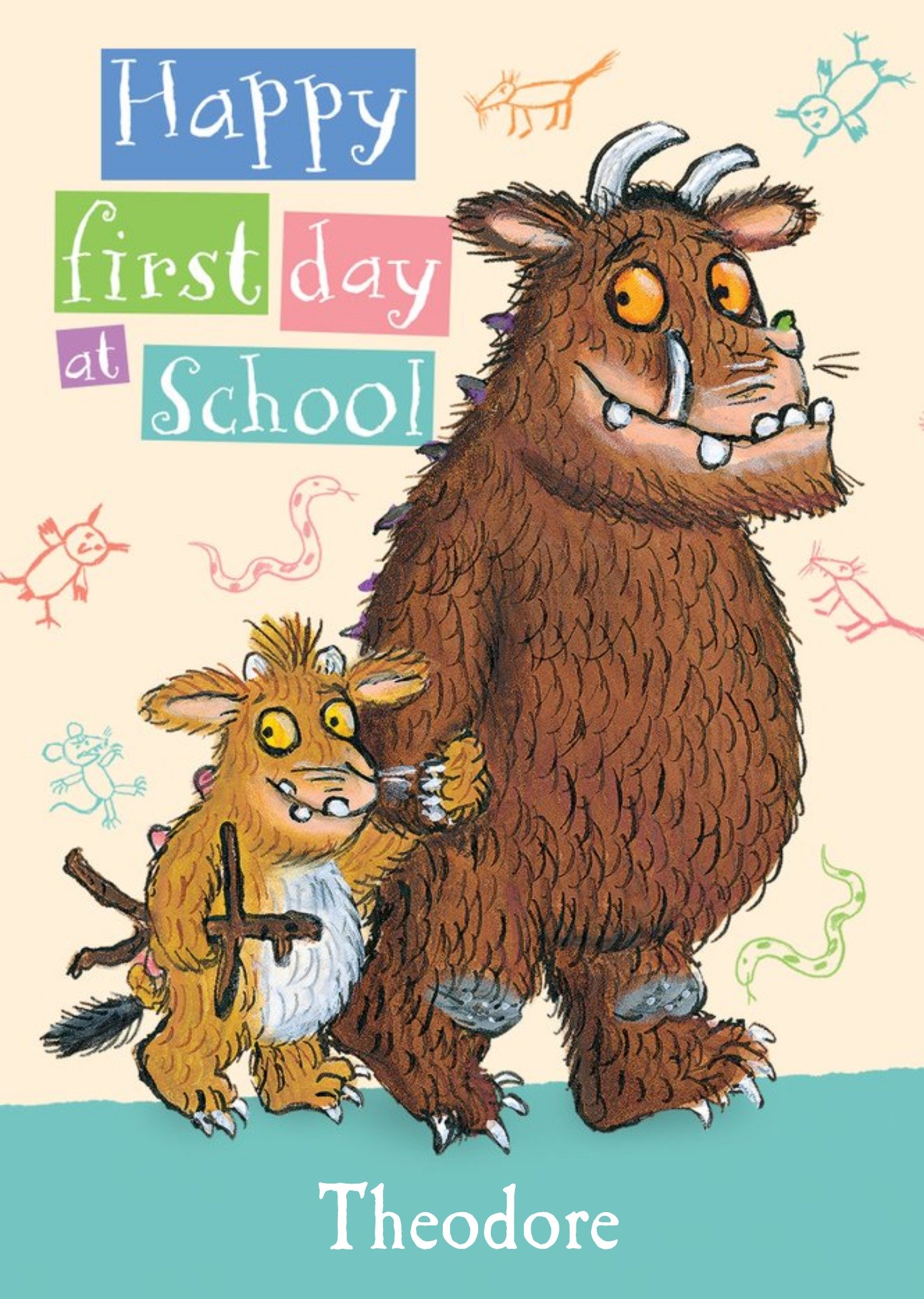 The Gruffalo's Child First Day At School Card, Large