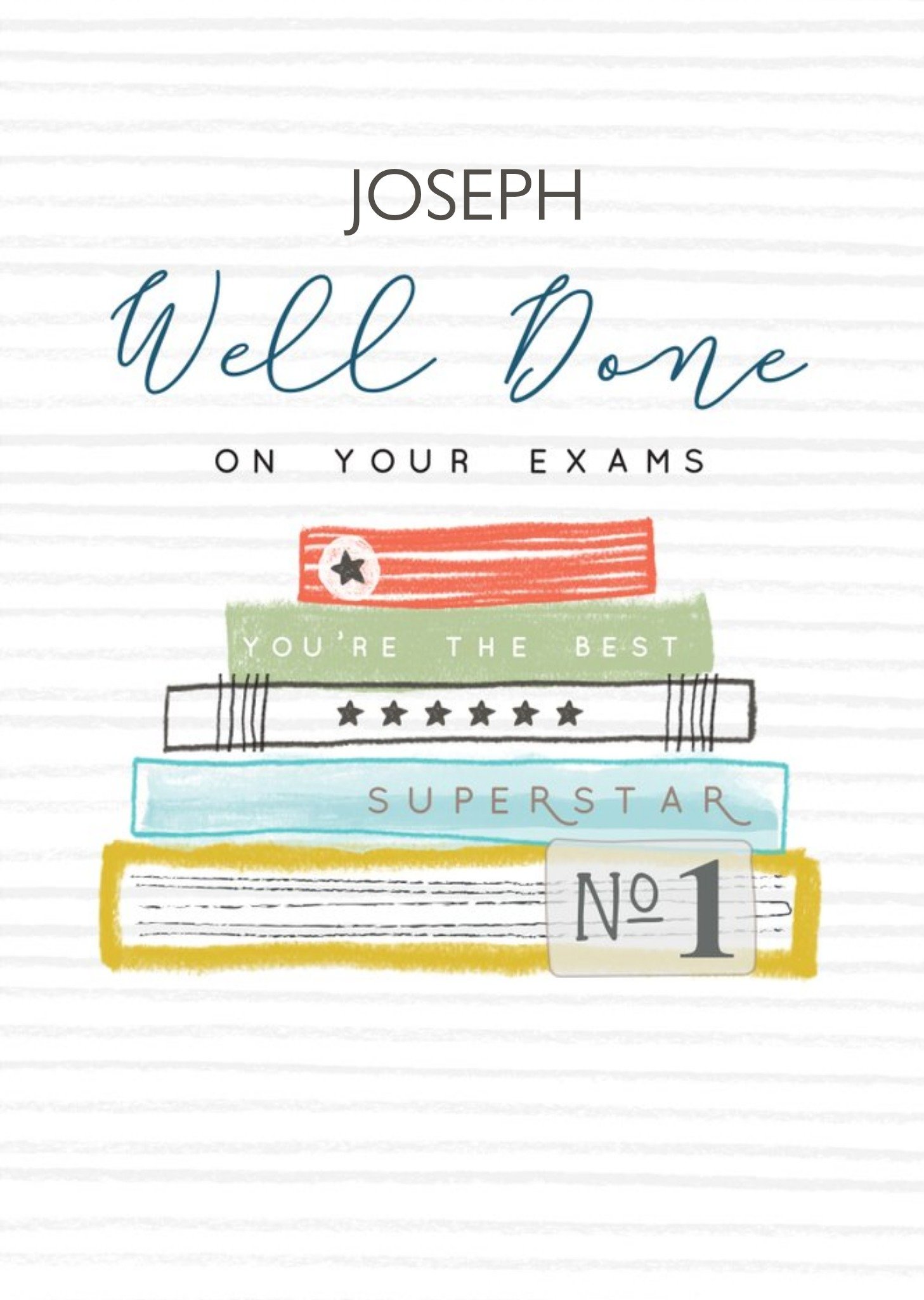 Illustrated Books Well Done On Your Exams Card Ecard