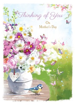 Bunches Of Spring Flowers Thinking Of You Mothers Day Card