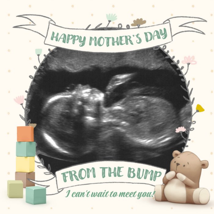 Ultrasound Scan Photo Happy Mother's Day From The Bump Card
