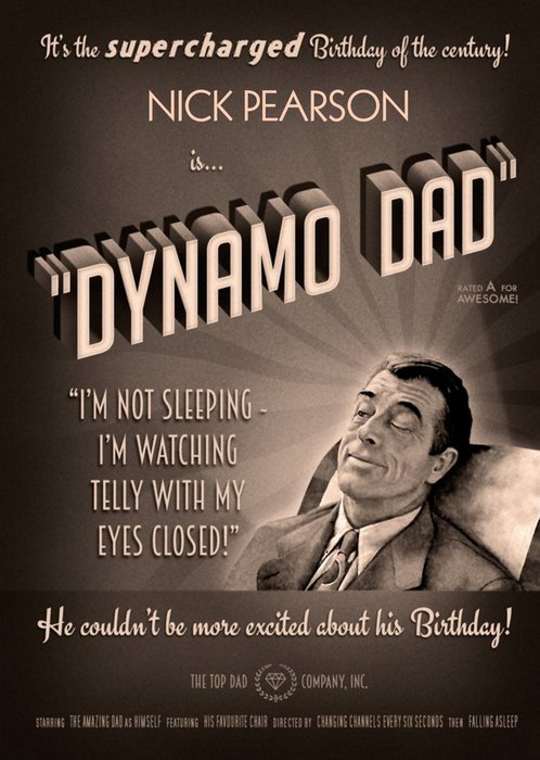Film Noir Dynamo Dad Card