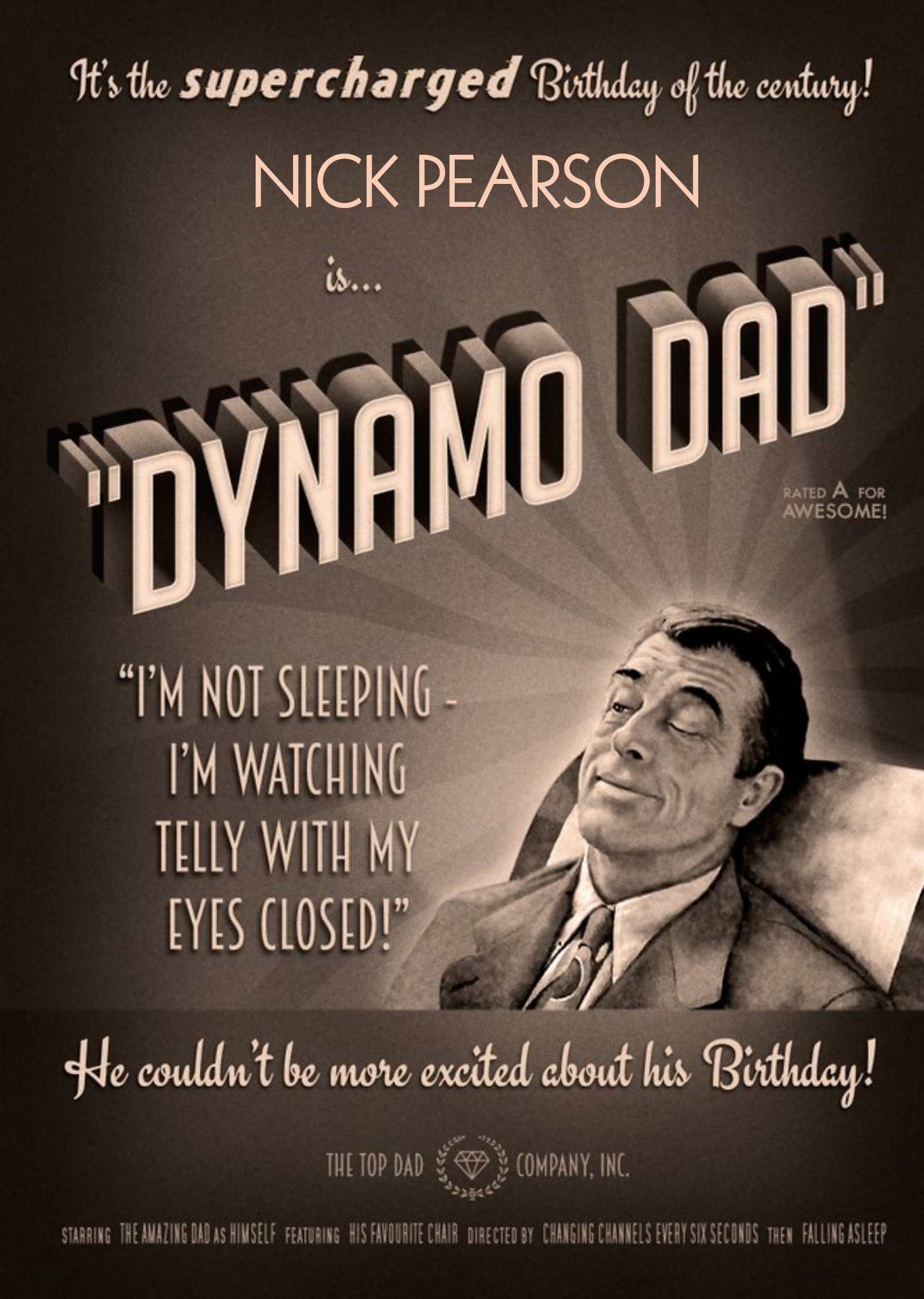 Film Noir Dynamo Dad Card Ecard