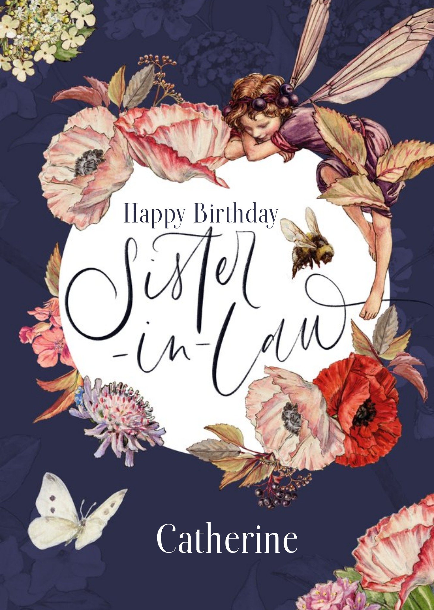 Flower Fairies Traditional - Sister In Law Birthday Card Ecard