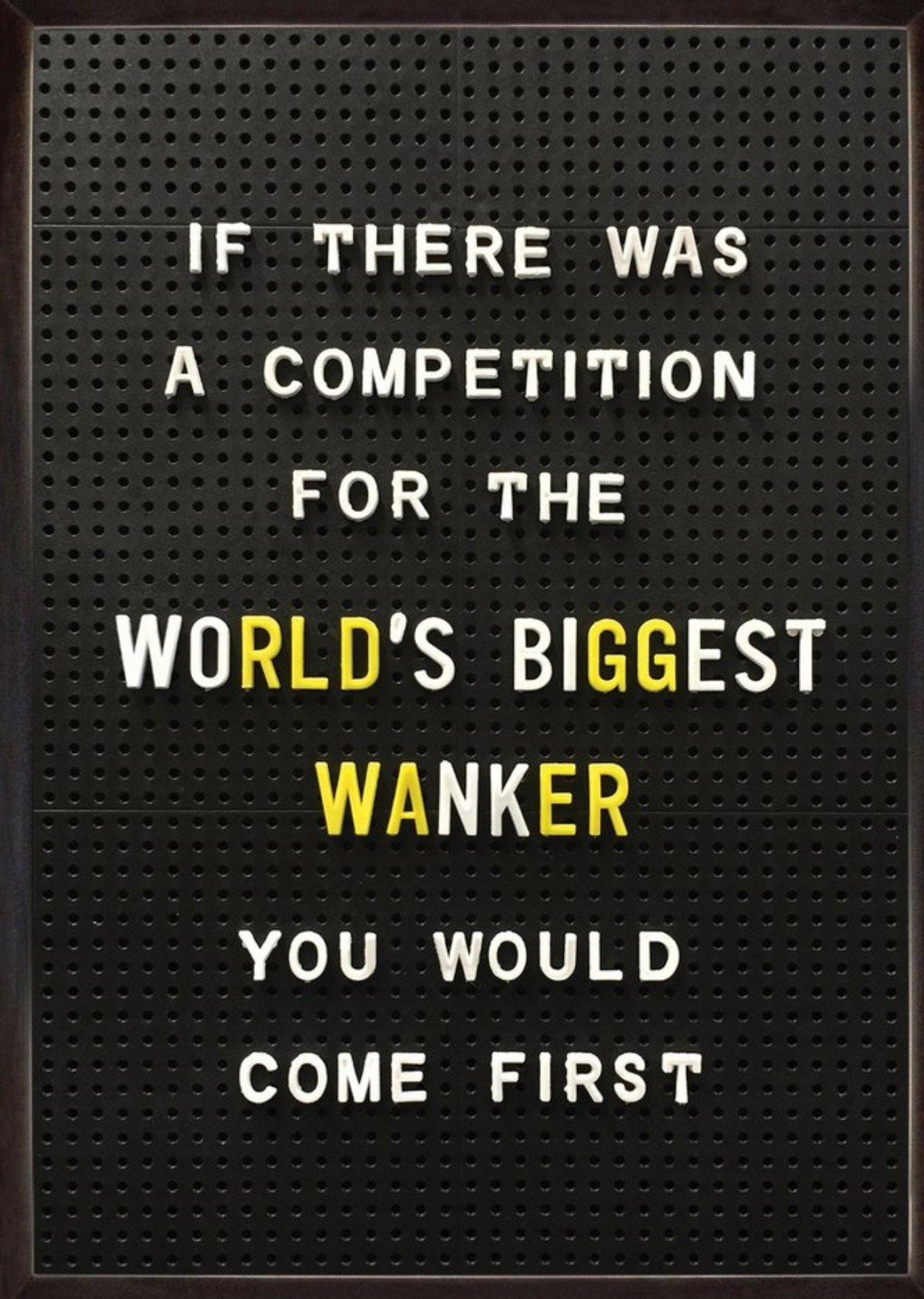 Brainbox Candy Rude Funny Competition World's Biggest Wanker Card, Large