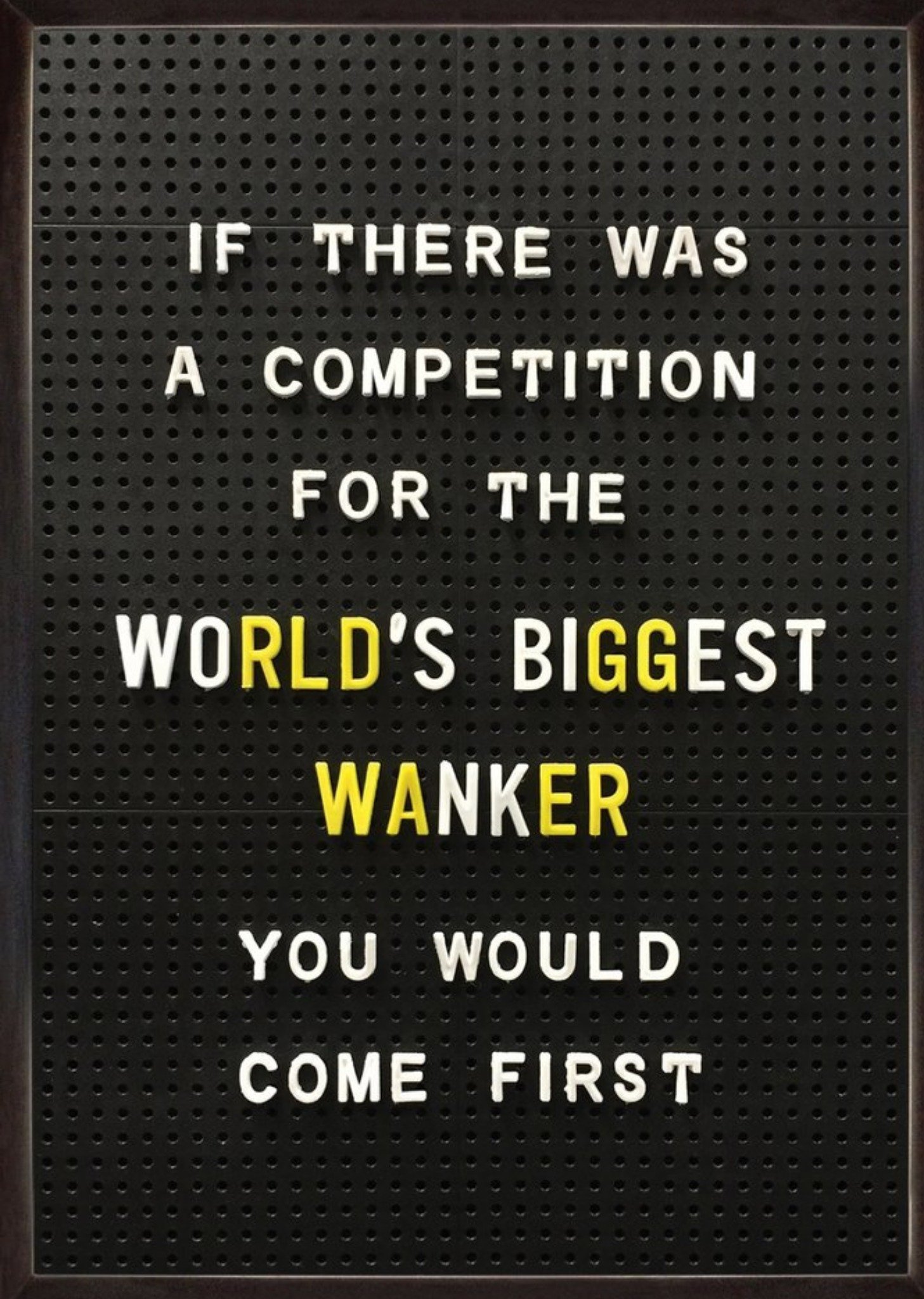 Brainbox Candy Rude Funny Competition World's Biggest Wanker Card