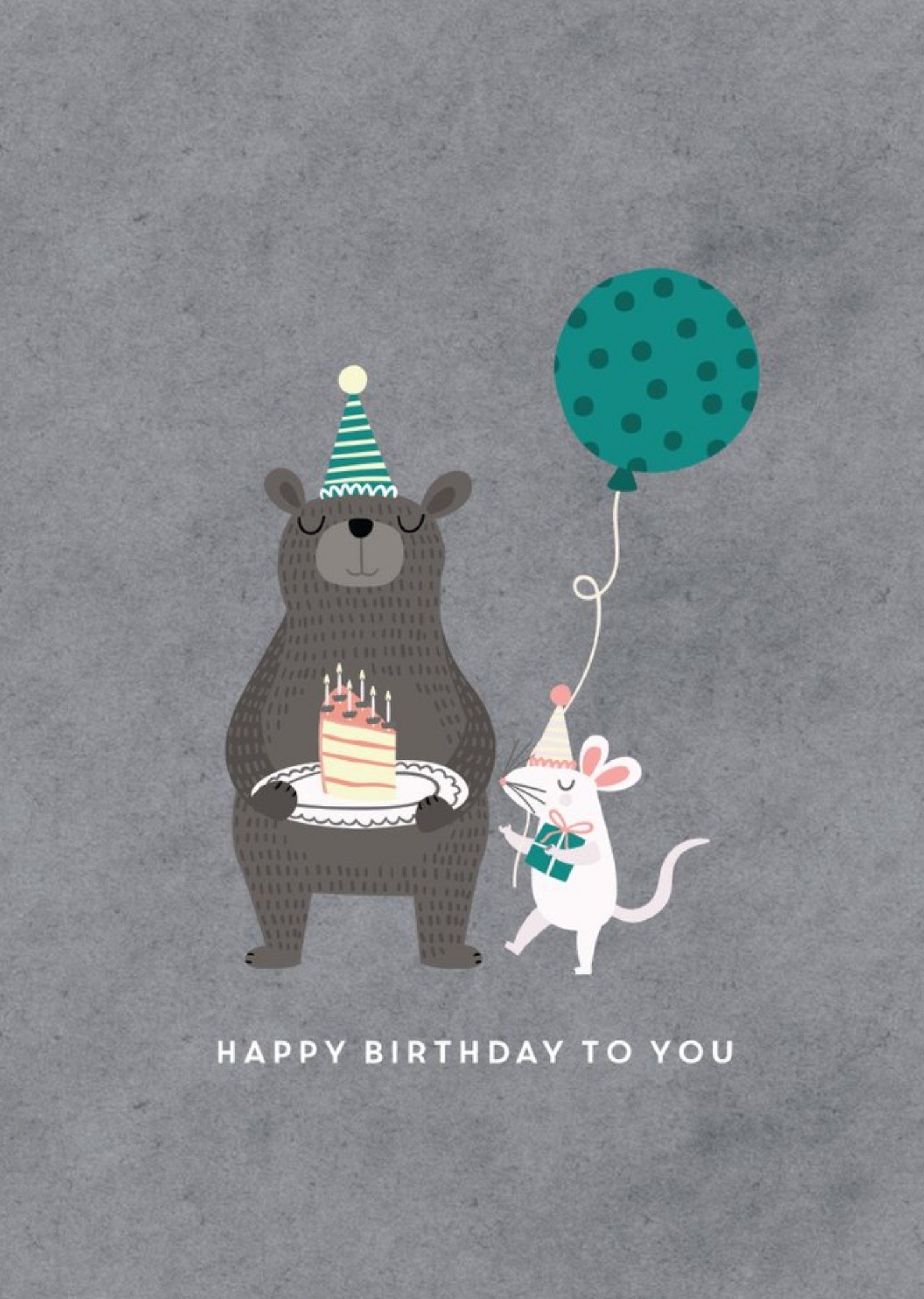 Moonpig Chloe Turner Bear Happy Birthday To You Card Ecard