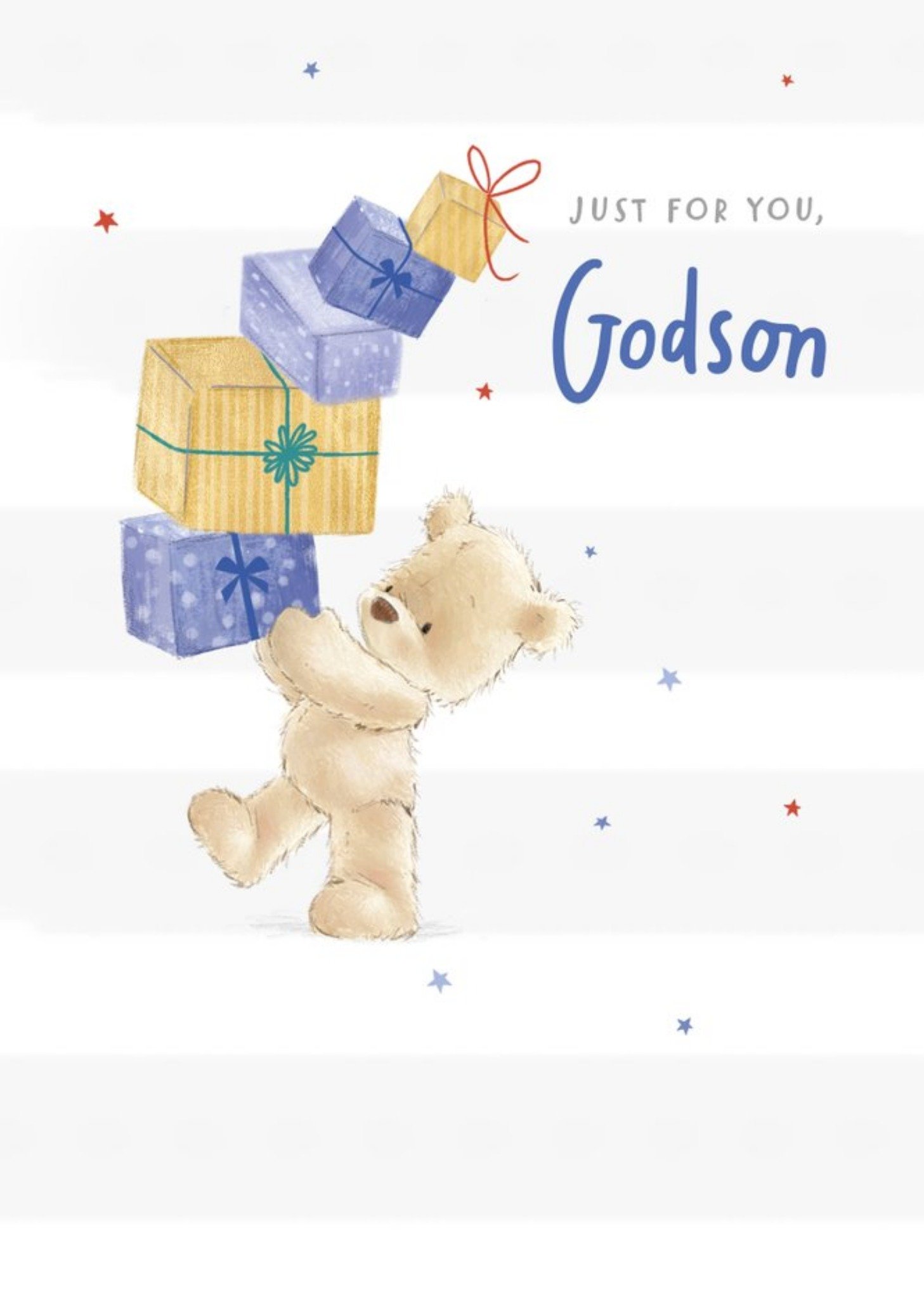 Moonpig Ukg Illustrated Teddy Godson Birthday Card Ecard