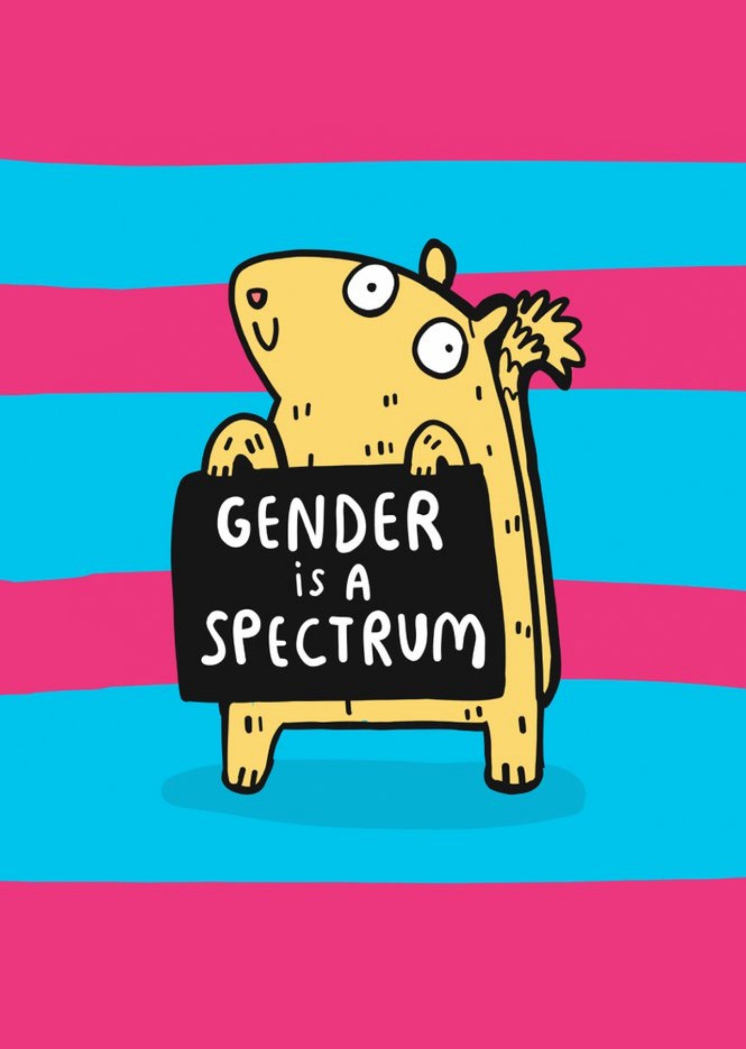 Moonpig Gender Is A Spectrum Cute Gerbil Card, Large