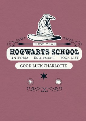 New School card - Hogwarts School
