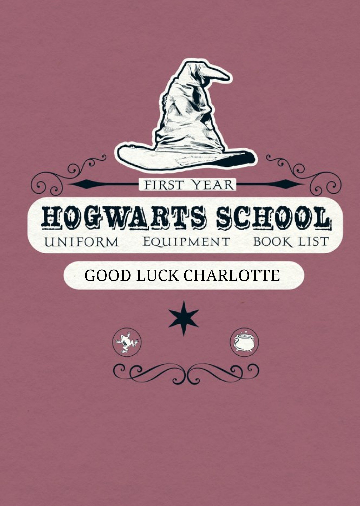 Harry Potter New School Card - Hogwarts School, Large