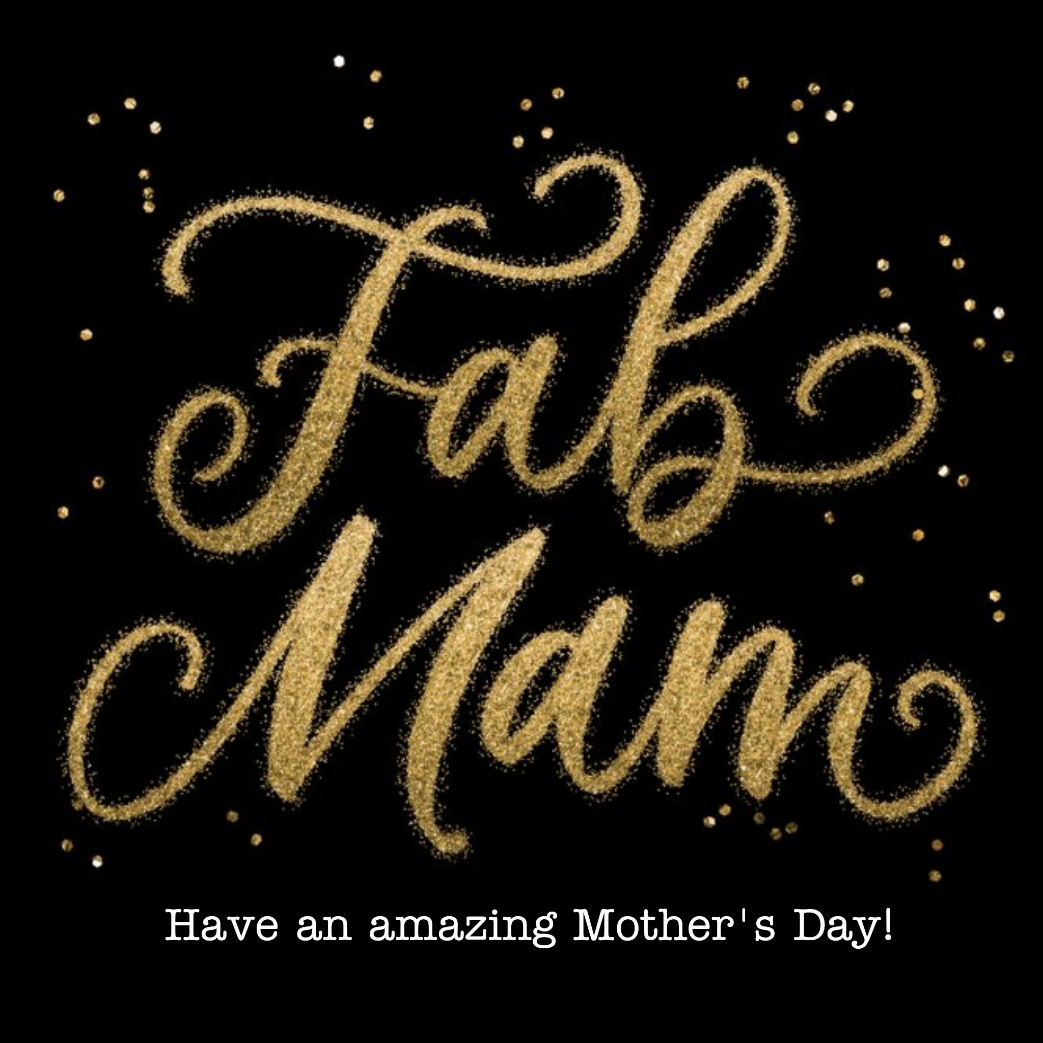 Moonpig Metallic Gold Fab Mam Mother's Day Card, Large