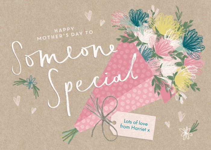 Mother's Day Card - someone special - bouquet of flowers