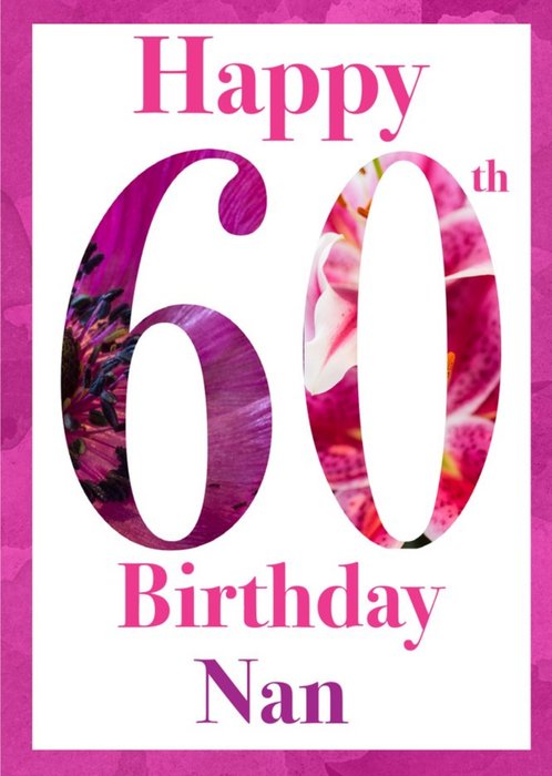 Alex Sharp Photography an Flower Love 60th Floral Birthday Card