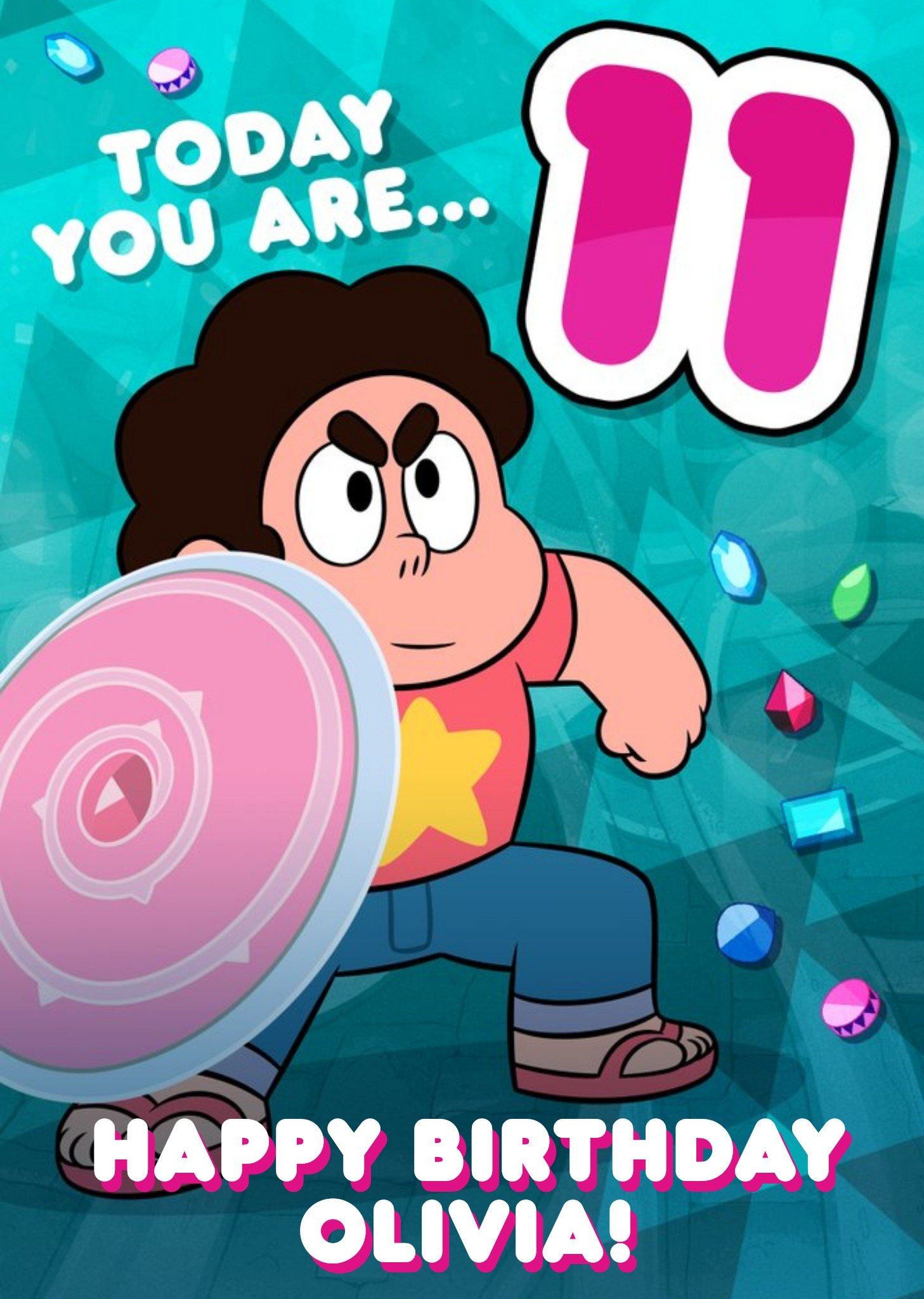 Moonpig Steven Universe You Are 11 Today Birthday Card, Large