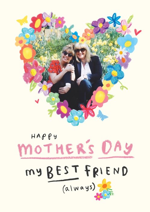 Mothers Day Best Friend Photo Upload Card