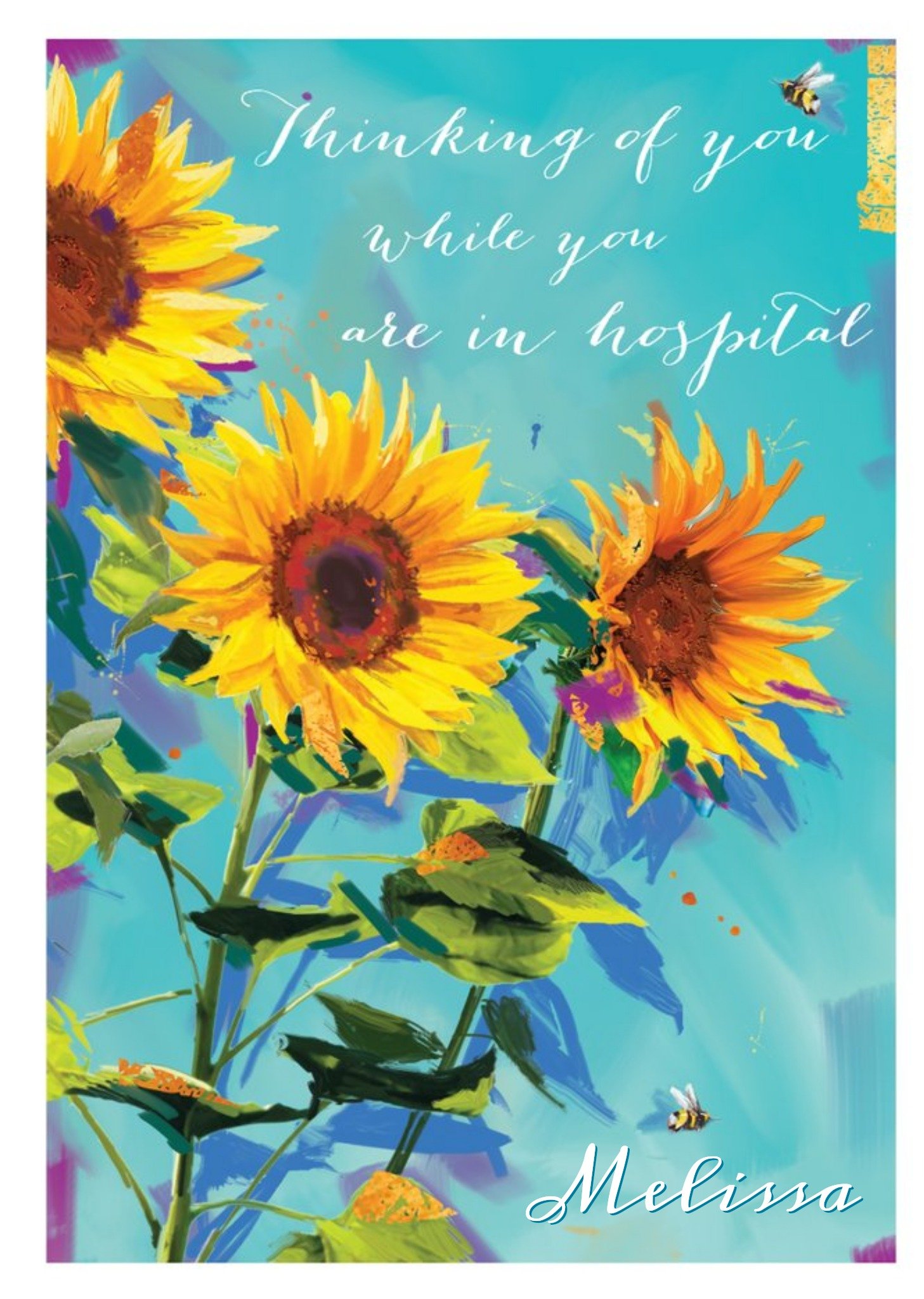 Ling Design - Get Well Soon Card - Thinking Of You, Large
