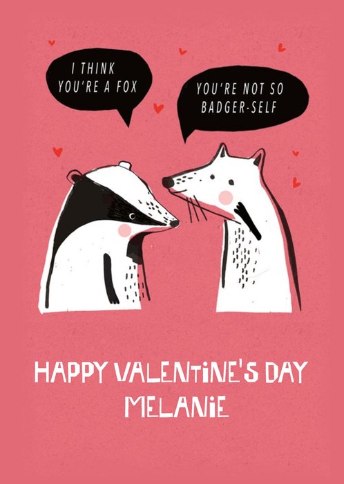 Youre A Fox Personalised Valentines Card