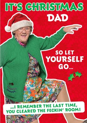 Mrs Brown's Boys Let Yourself Go Dad Christmas Card