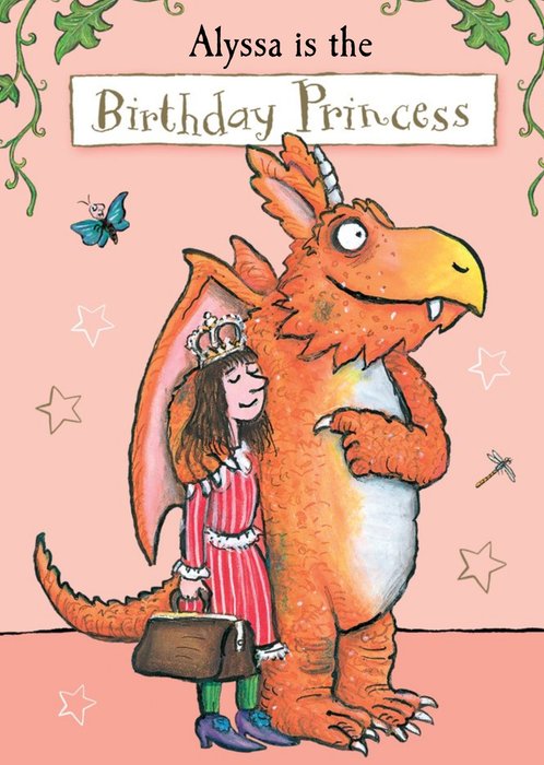 Zog birthday Princess Pearl card