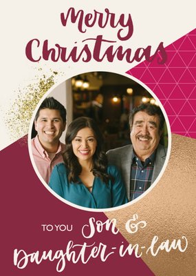 Merry Christmas Son And Daughter In Law Photo Upload Christmas Card