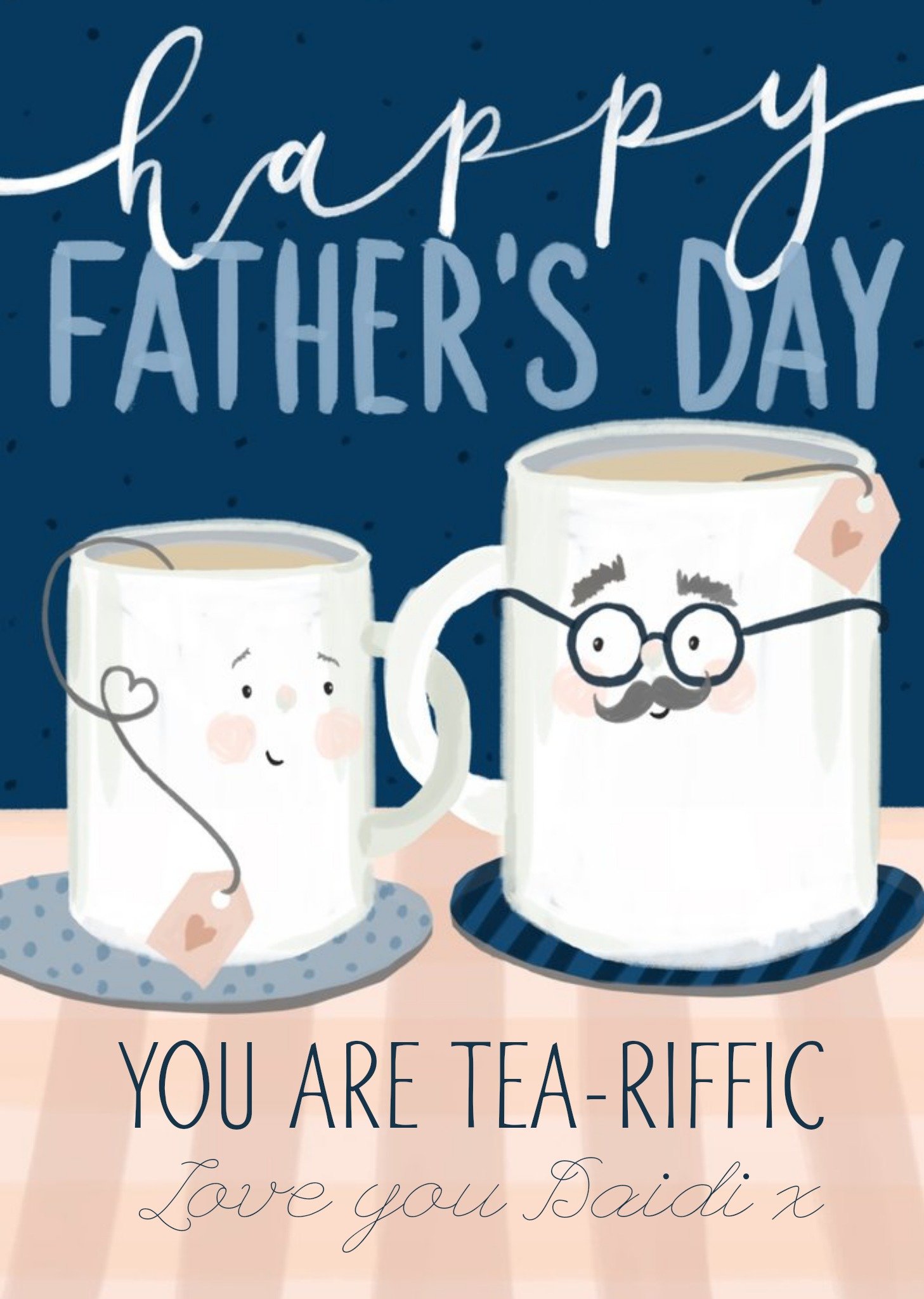 Moonpig Okey Dokey Design Illustrated You Are Tea-Riffic Father's Day Card Ecard