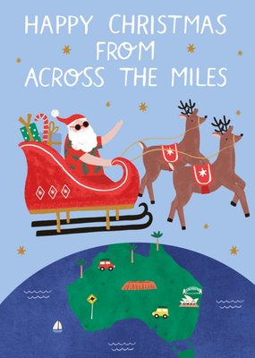 Happy Christmas From Across The Miles Australia Card