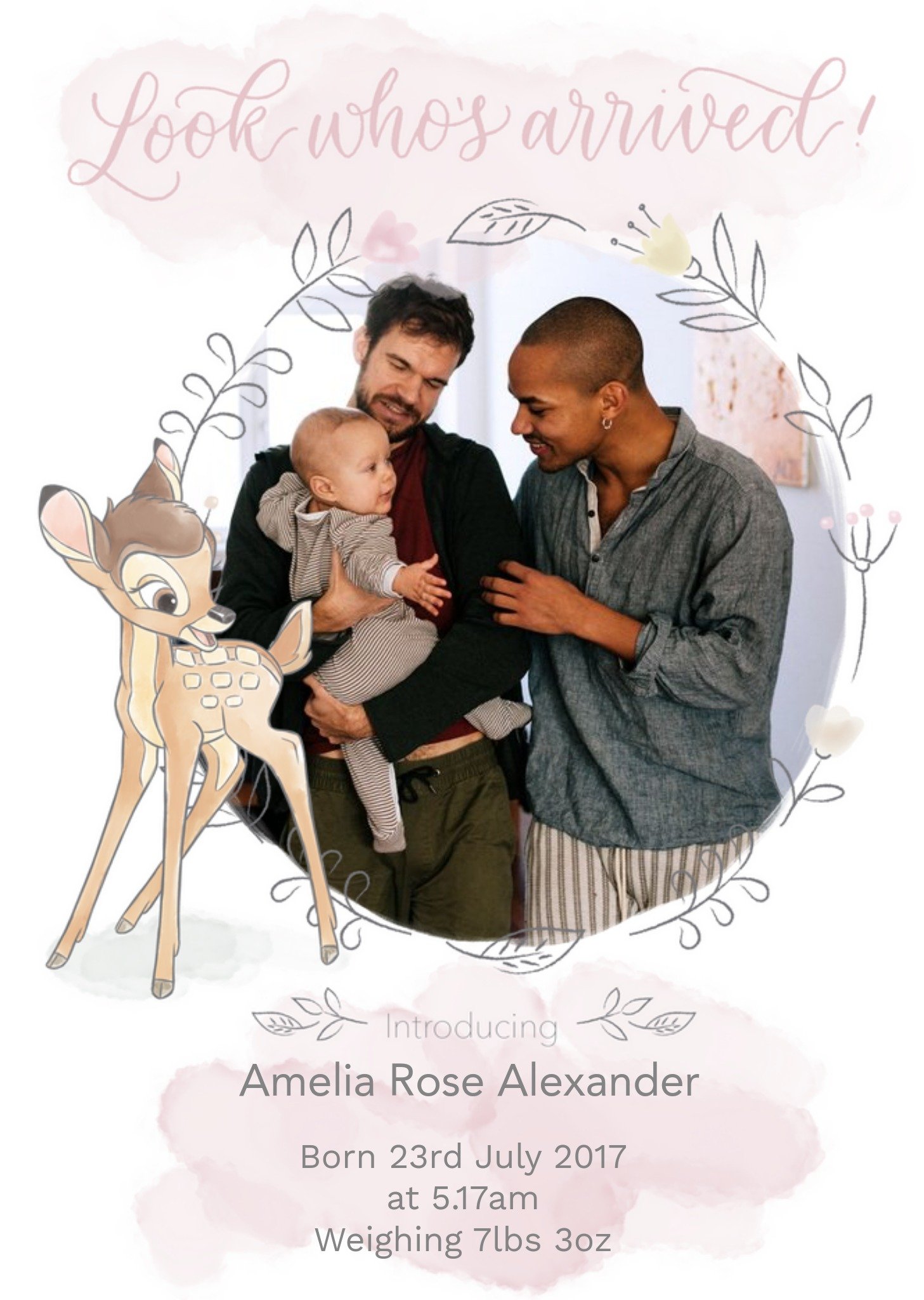 Disney Bambi - New Baby Card - Photo Upload Ecard