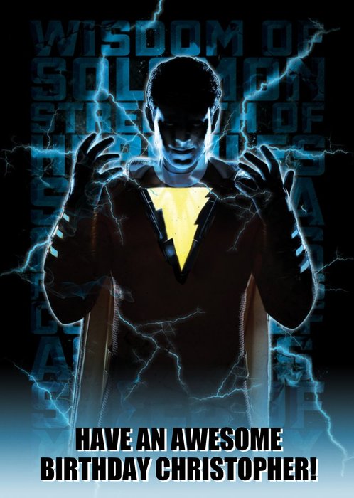 Shazam! Superhero Birthday Card
