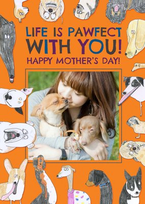 Quirky Illustrations Of Dogs Humorous Photo Upload Mother's Day Card