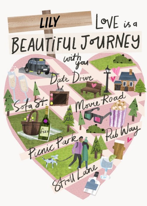 Love is a beautiful journey with you card