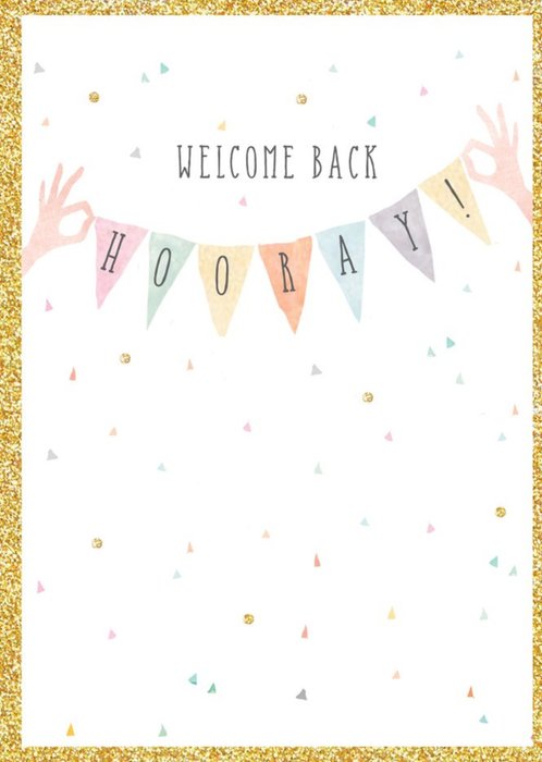 GUK Glitter Illustrative Welcome Back Card
