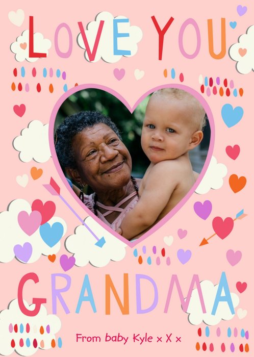 Mother's Day Card Photo Upload Card Love You Grandma