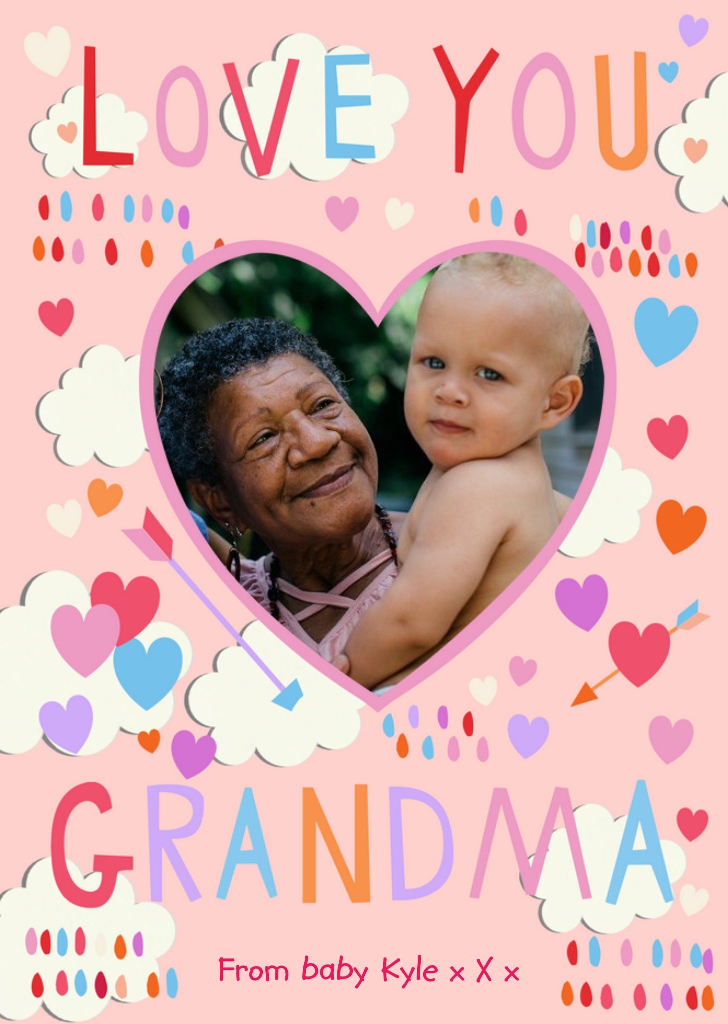 Mother's Day Card Photo Upload Card Love You Grandma Ecard