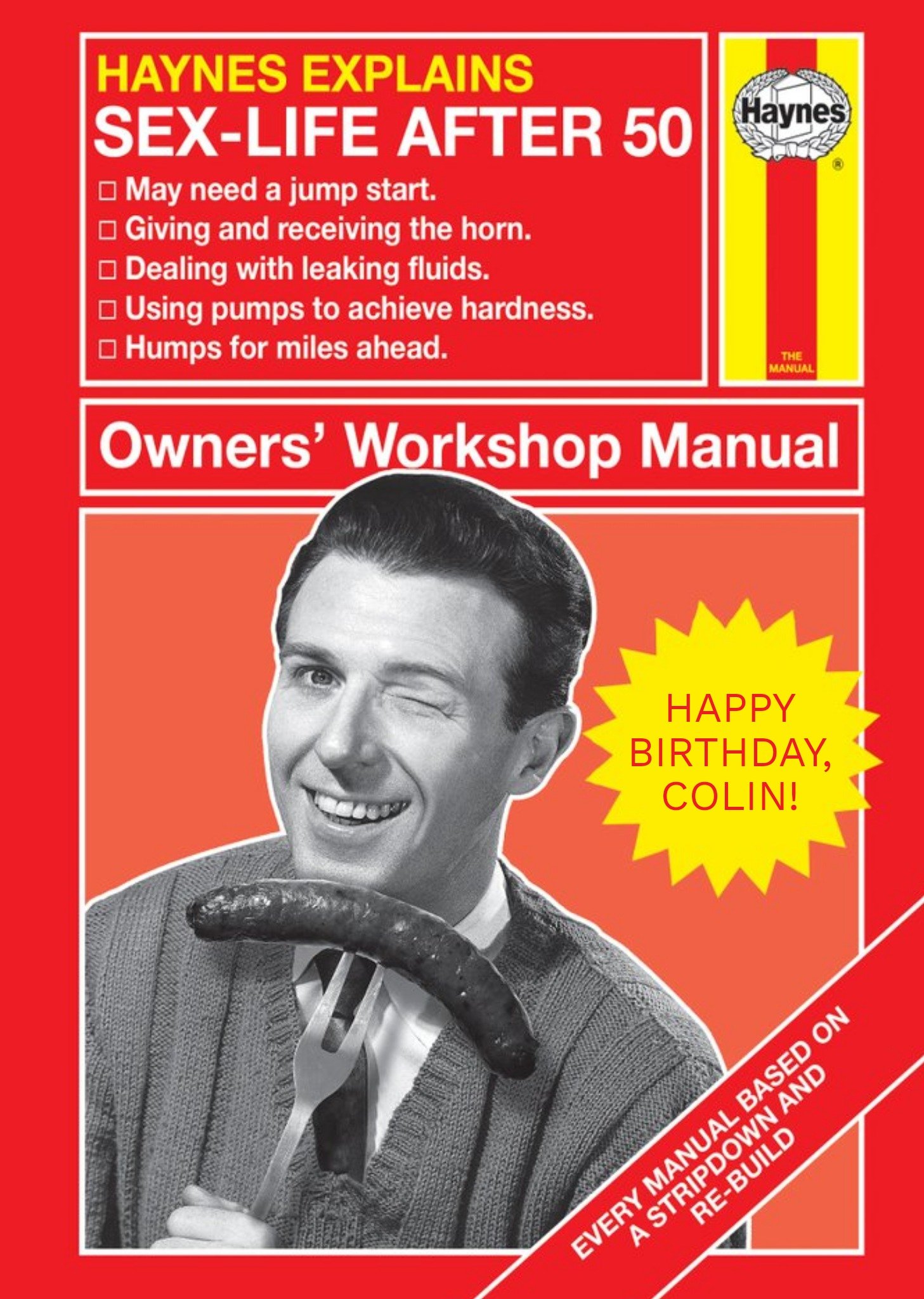 Haynes Owners Workshop Manual For Sex Life After 50 Card Ecard