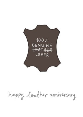100 Percent Genuine Lover Anniversary Card