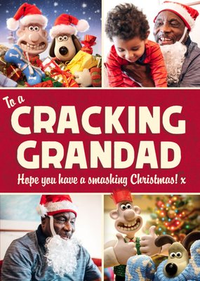 Wallace And Gromit To A Cracking Great Grandad Christmas Photo Card