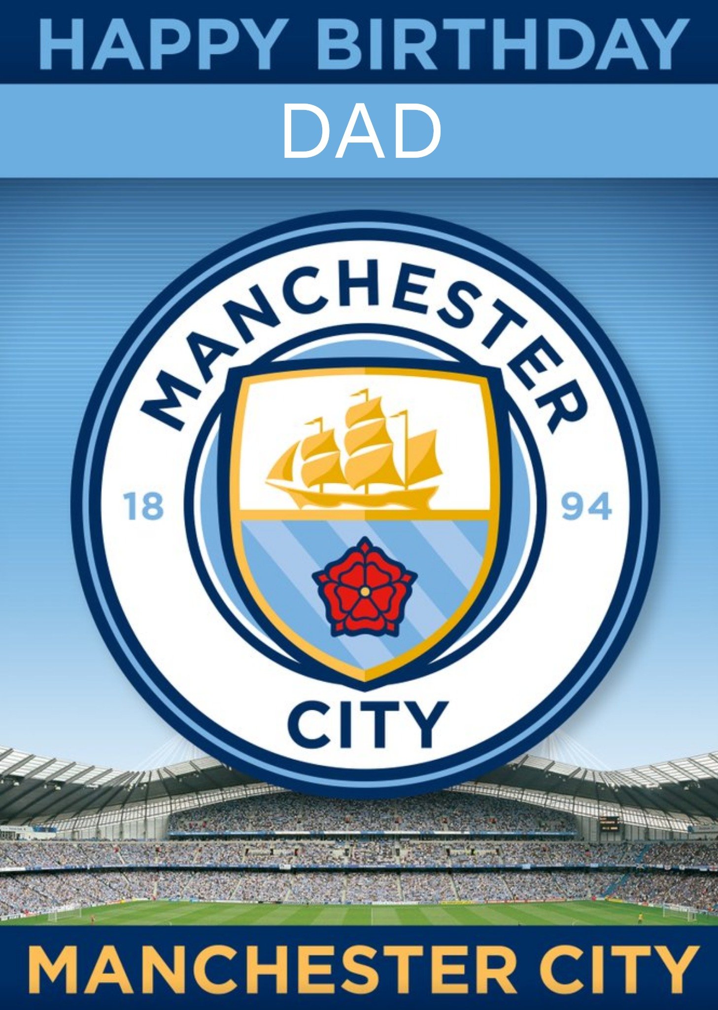 Other Manchester City Football Dad Birthday Card, Large