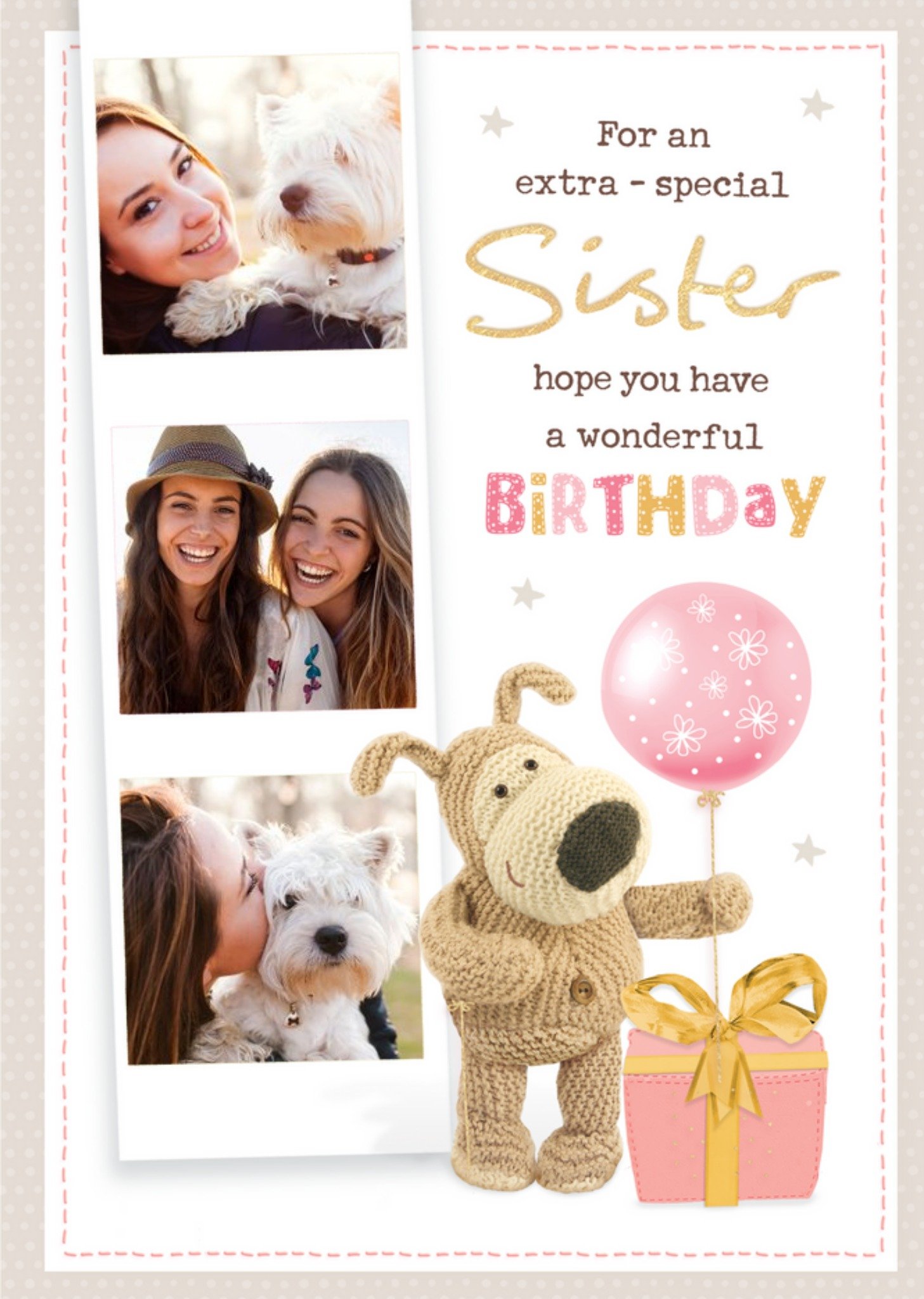 Boofle For An Extra Special Sister Photo Upload Birthday Card, Large