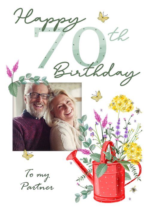 Okey Dokey Design Happy 70th Birthday Photo Upload Card
