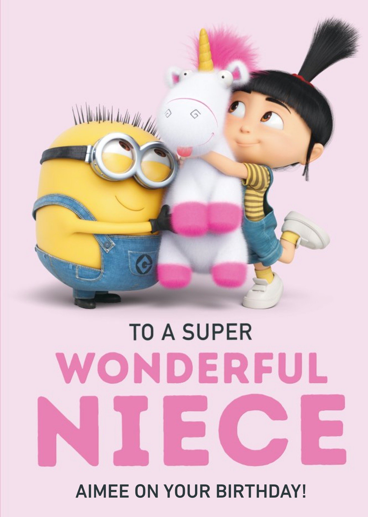 Despicable Me Minions Wonderful Niece Birthday Card, Large