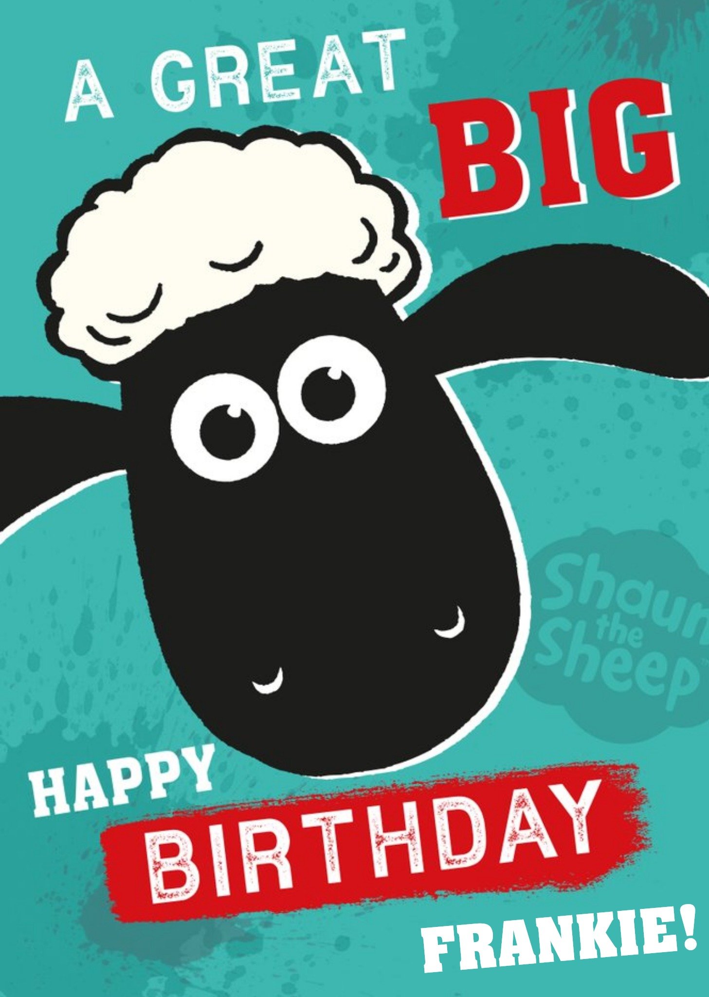 Wallace And Gromit Shaun The Sheep A Great Big Happy Birthday Card, Large