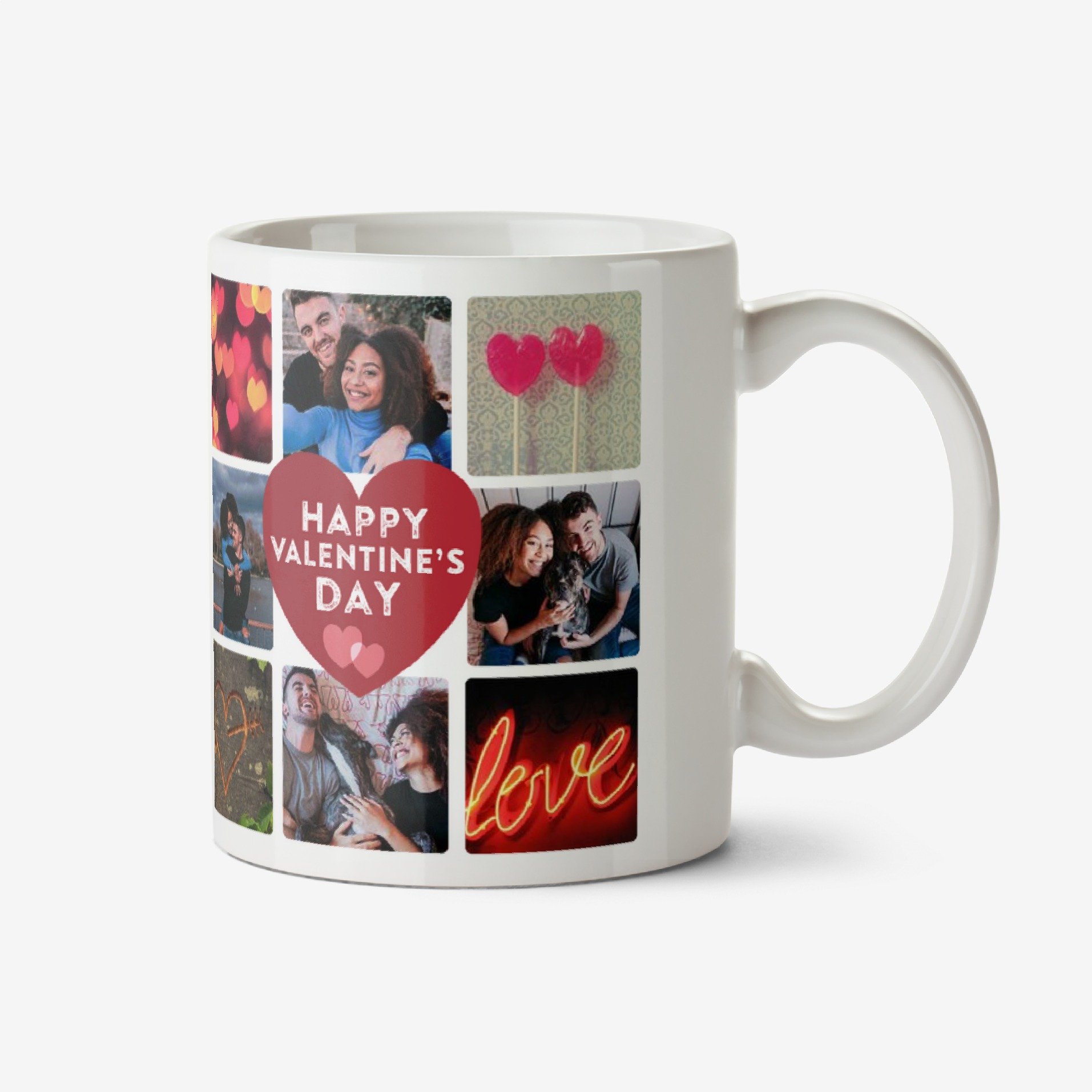 Valentine's Day Heart And Photo Collage Mug Ceramic Mug