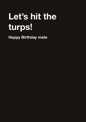 White Typography On A Black Background Humorous Birthday Card