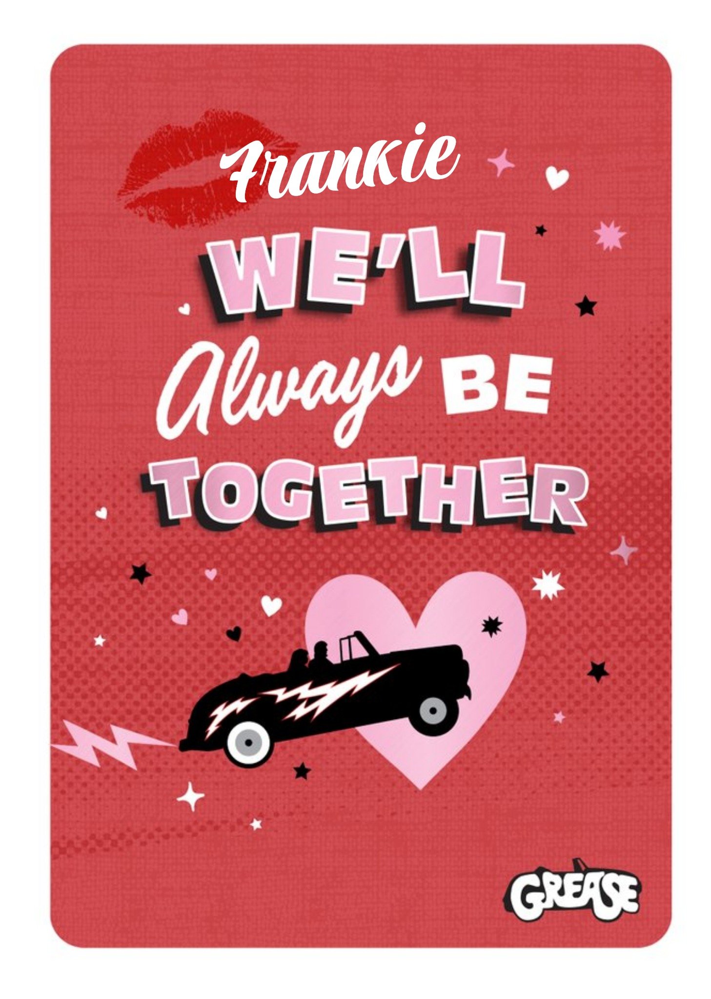 Other Grease We'll Always Be Together Retro Anniversary Card