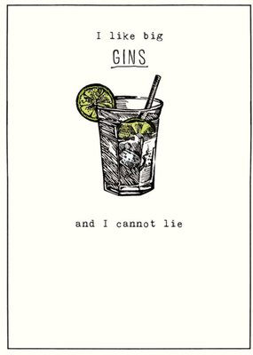 Birthday Card - Gin - Alcohol