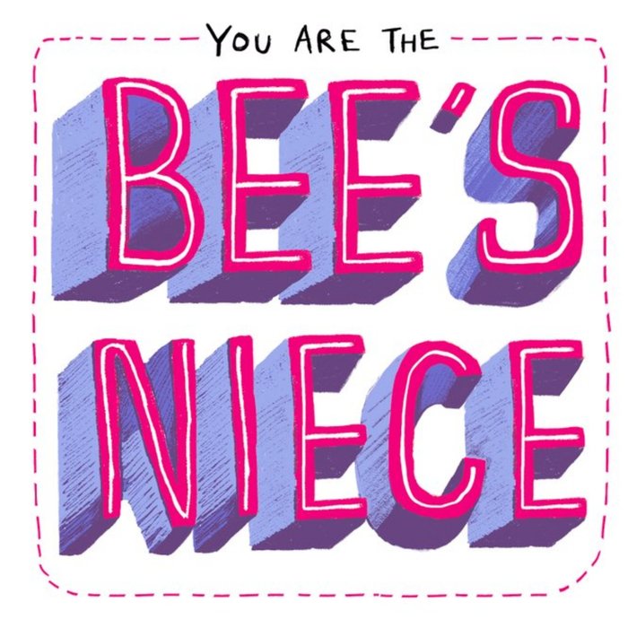 Typographical Bee's Niece Birthday Card