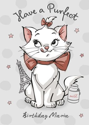 Disney Marie Birthday Card - Cat Card
