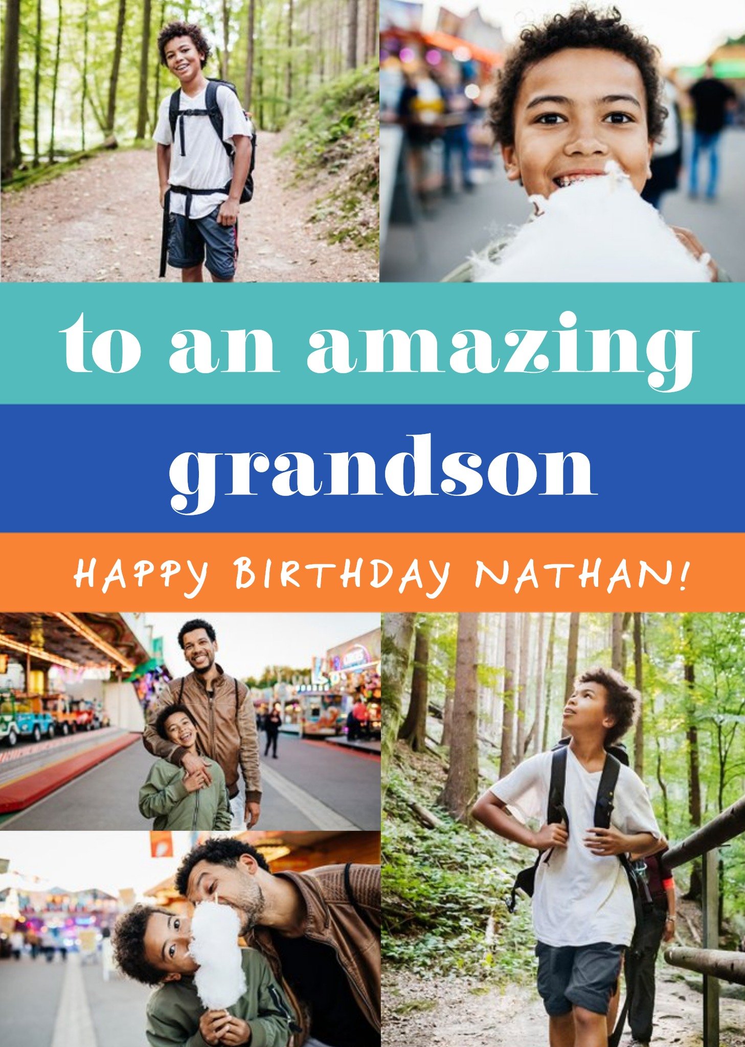 Euphoria Photo Upload To An Amazing Grandson Birthday Card Ecard