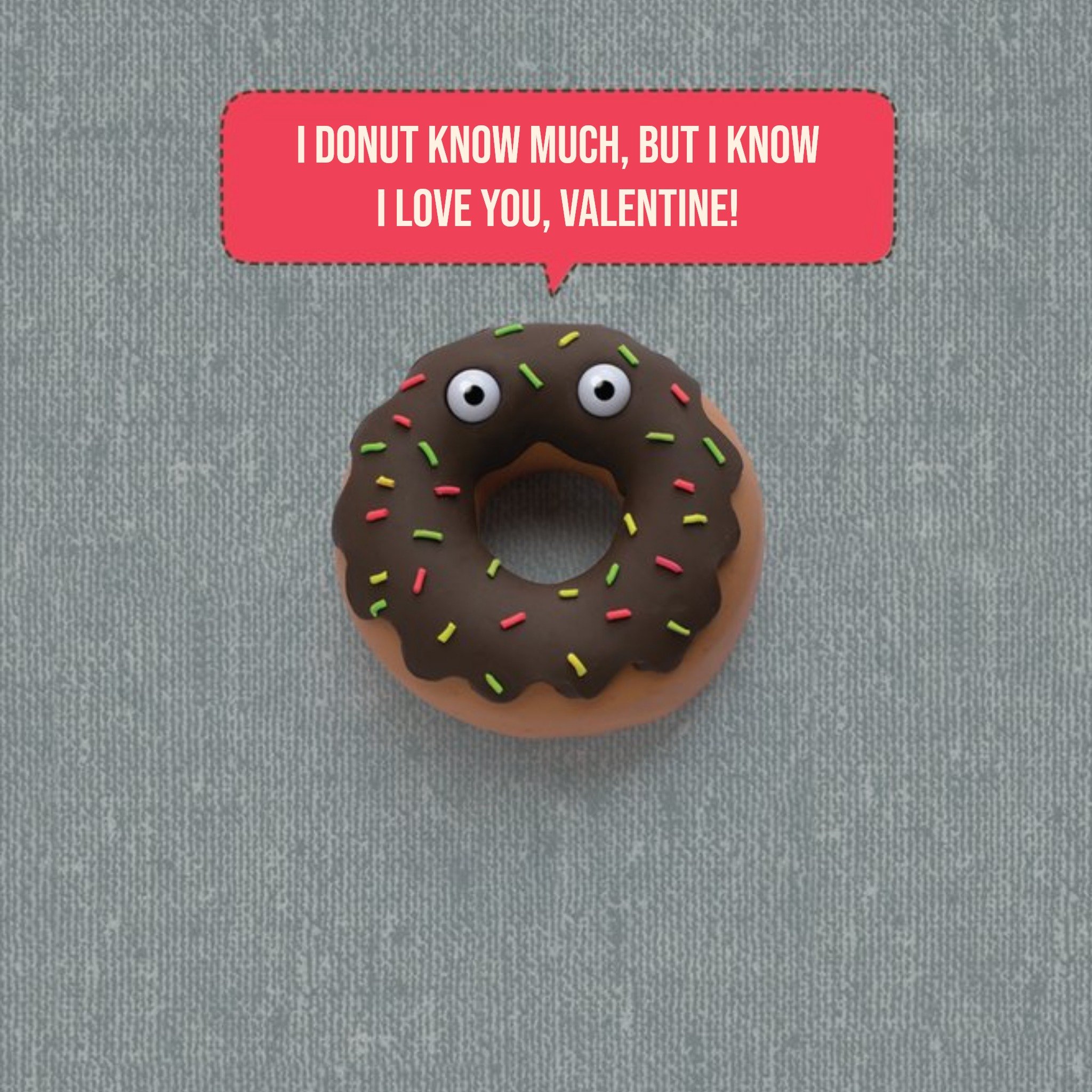 Moonpig I Donut Know Much, But I Know I Love You Funny Valentine's Day Card, Square